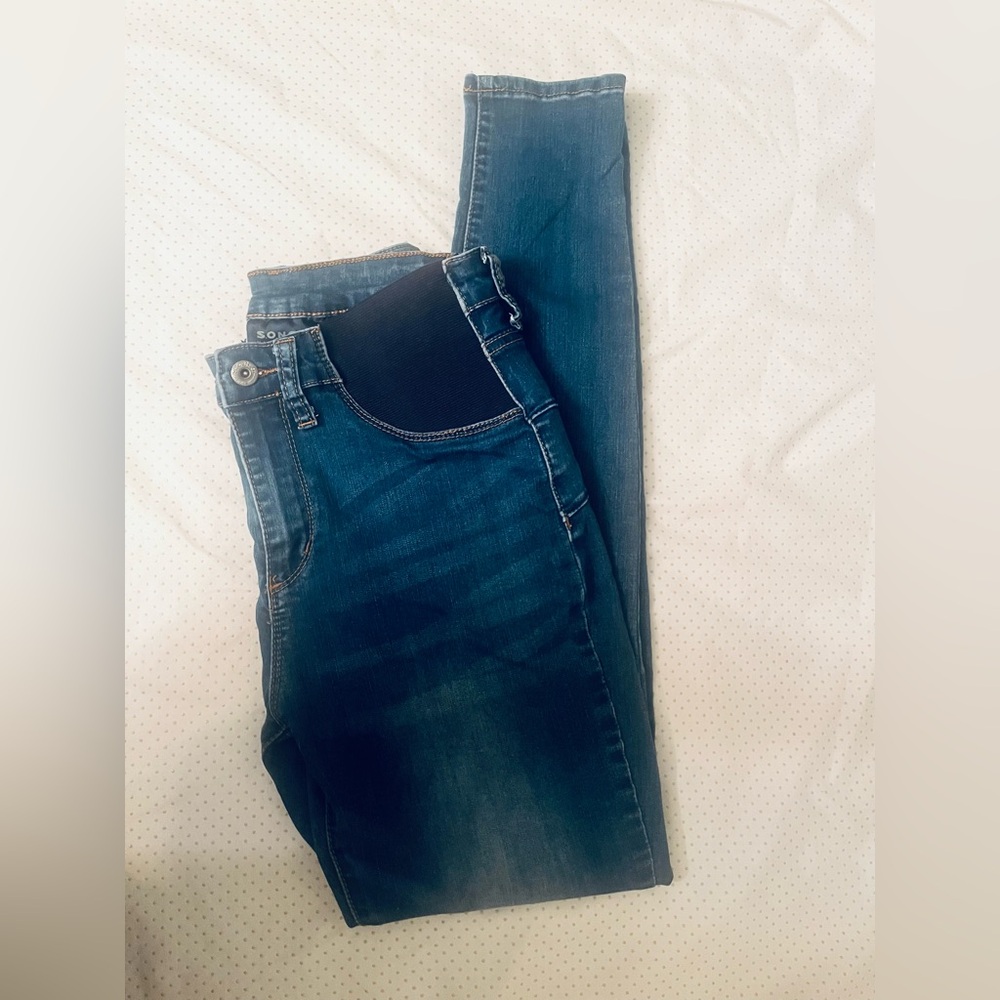 Maternity S.O.N.G. stretchy Blue Denim Skinny Jeans